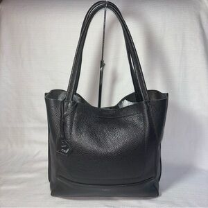 Botkier SOHO TOTE, Black Pebbled Leather Tote Bag Minimalist